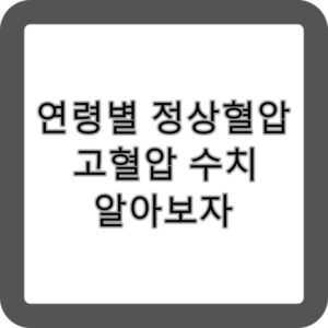 정상혈압범위