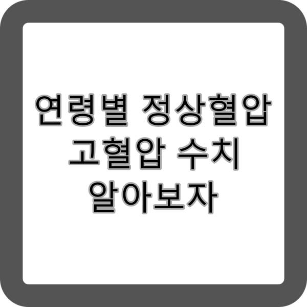 정상혈압범위